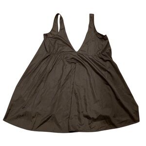 JC Penney Top Women Large Nightgown Black Short Nylon Nightie Babydoll